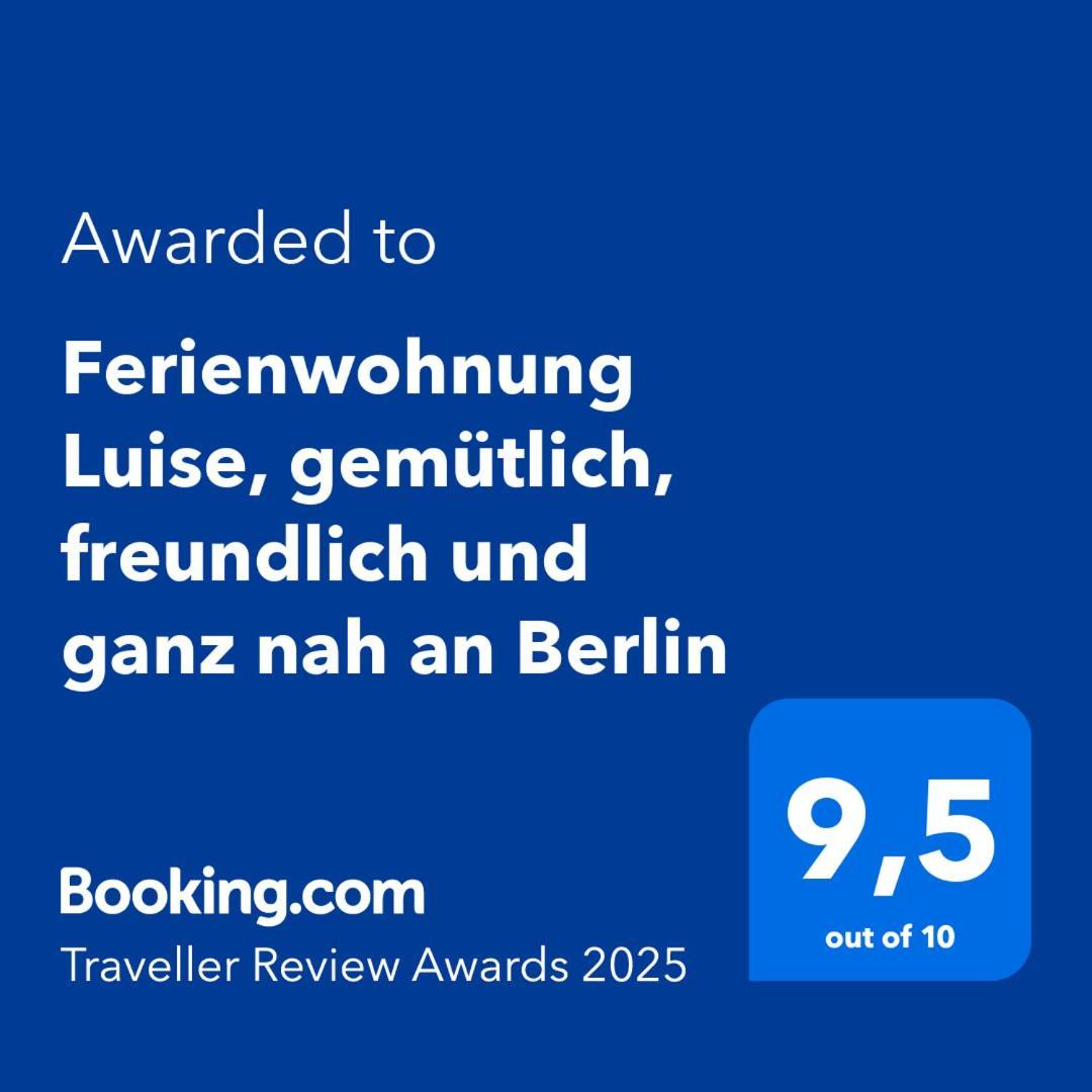 Ferienwohnung Luise, Gemuetlich, Freundlich Und Ganz Nah An Berlin Oranienburg Εξωτερικό φωτογραφία